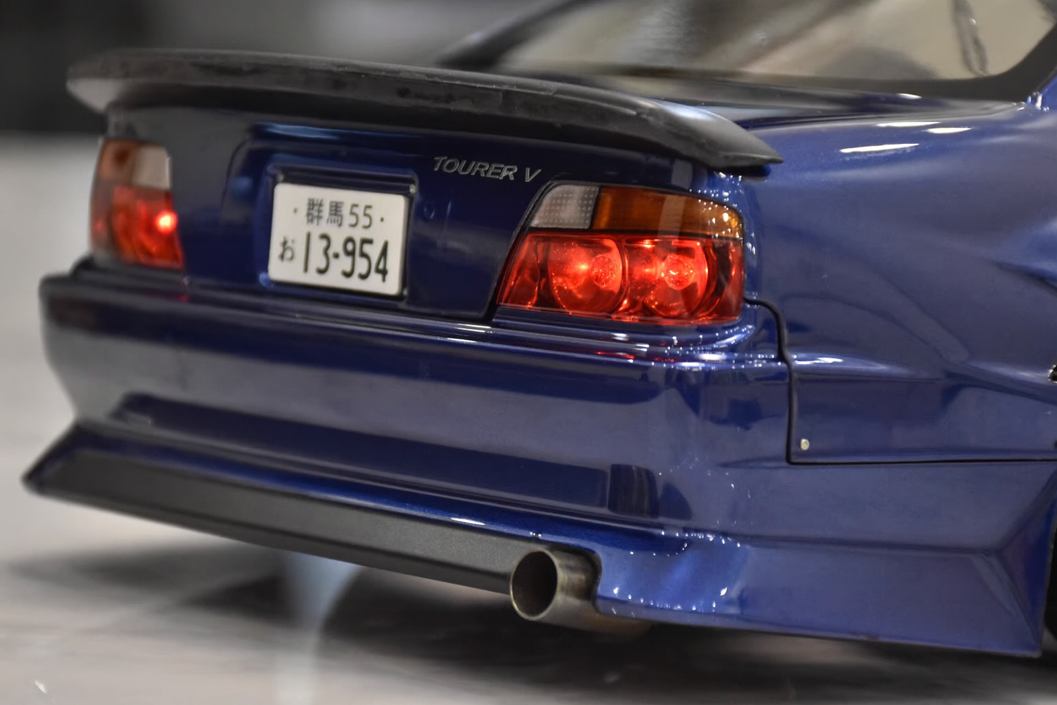 Toyota Chaser JZX100 1/10 RC Drift Body Shell – Deep Blue Widebody with LED Lights (JDM Style)