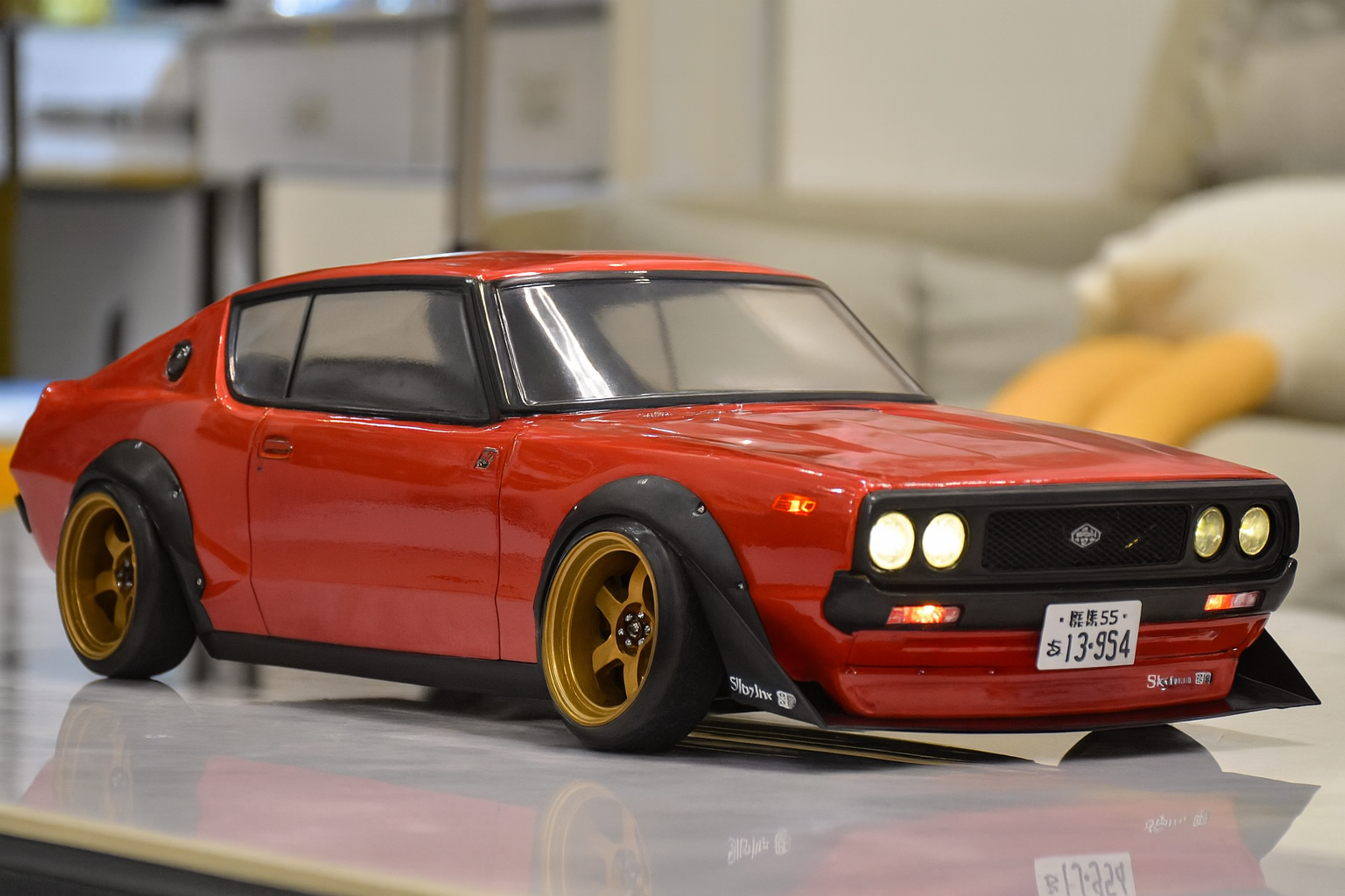 Pandora Nissan Skyline 2000GT-R 1/10 RC Drift Body Shell – Custom Linked LED Edition (JDM Classic)