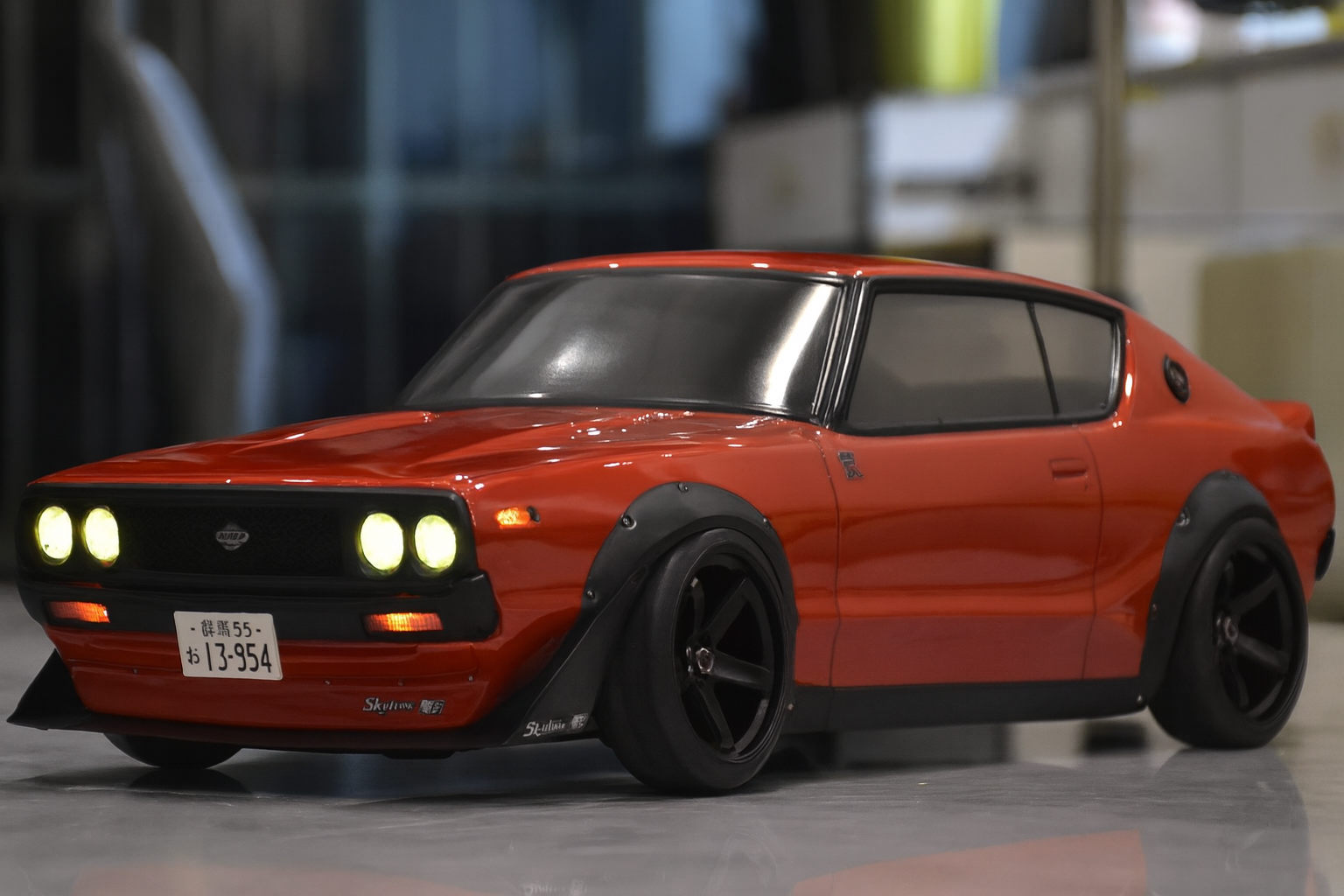 Pandora Nissan Skyline 2000GT-R 1/10 RC Drift Body Shell – Custom Linked LED Edition (JDM Classic)
