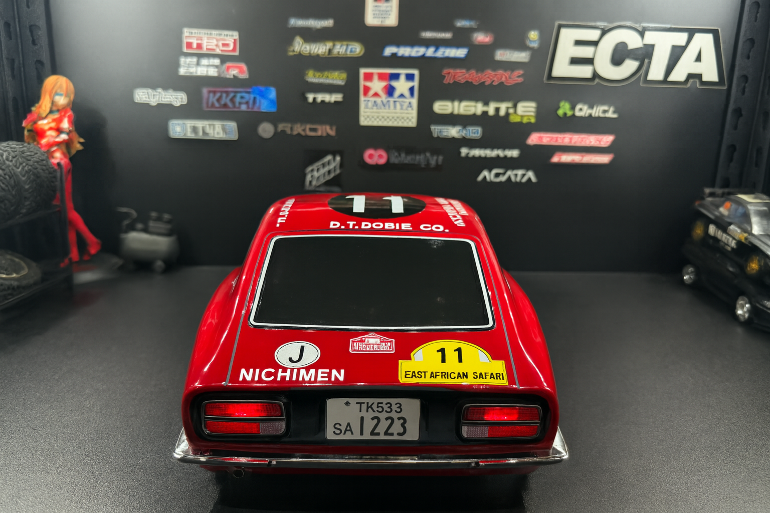 1/10 Tamiya Datsun 240Z Rally RC Body – Devil Z Wangan Midnight Style with Headlights & Taillights