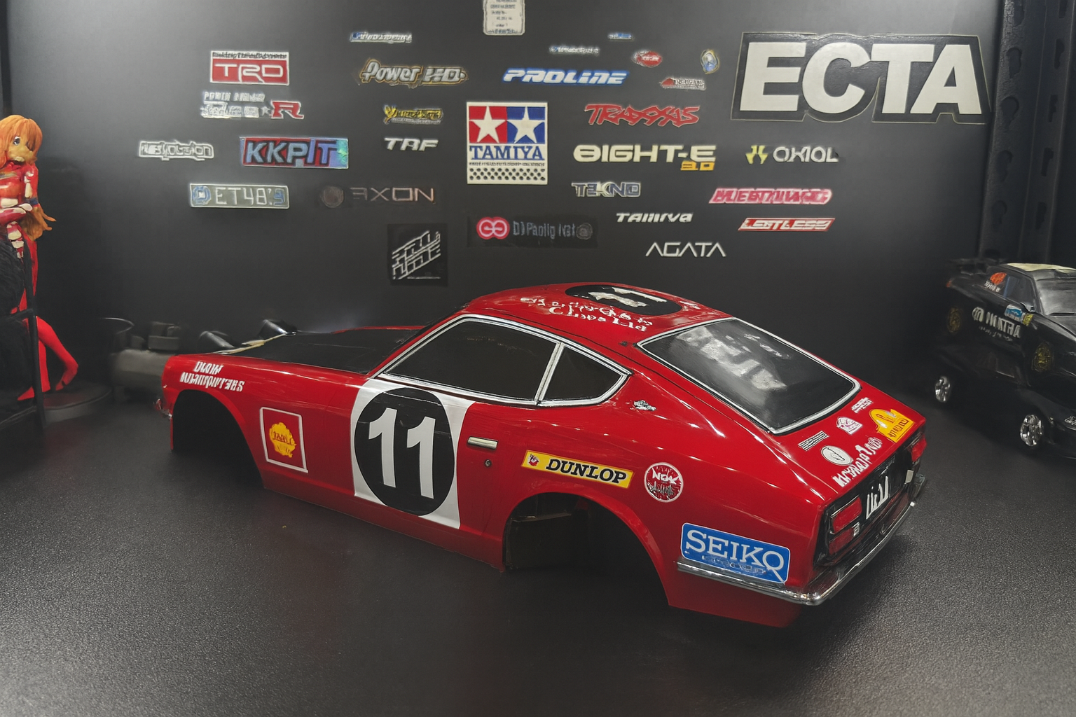 1/10 Tamiya Datsun 240Z Rally RC Body – Devil Z Wangan Midnight Style with Headlights & Taillights