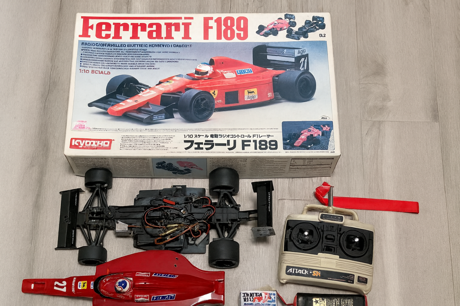 Rare Kyosho Ferrari F189 1/10 RC Formula Car – Vintage 1990s Collector Model with Futaba