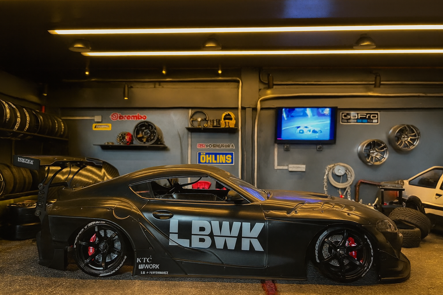 24K RC LB★WORKS Toyota Supra A90 “Daimaou” – 1/10 Widebody Drift Body Shell | Matte Finish | Full Inner Paint