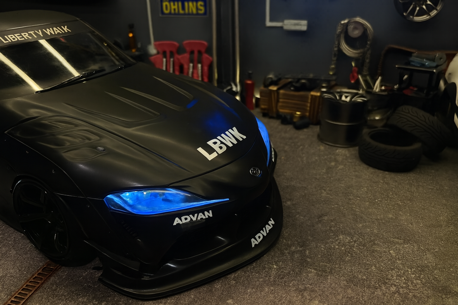 24K RC LB★WORKS Toyota Supra A90 “Daimaou” – 1/10 Widebody Drift Body Shell | Matte Finish | Full Inner Paint