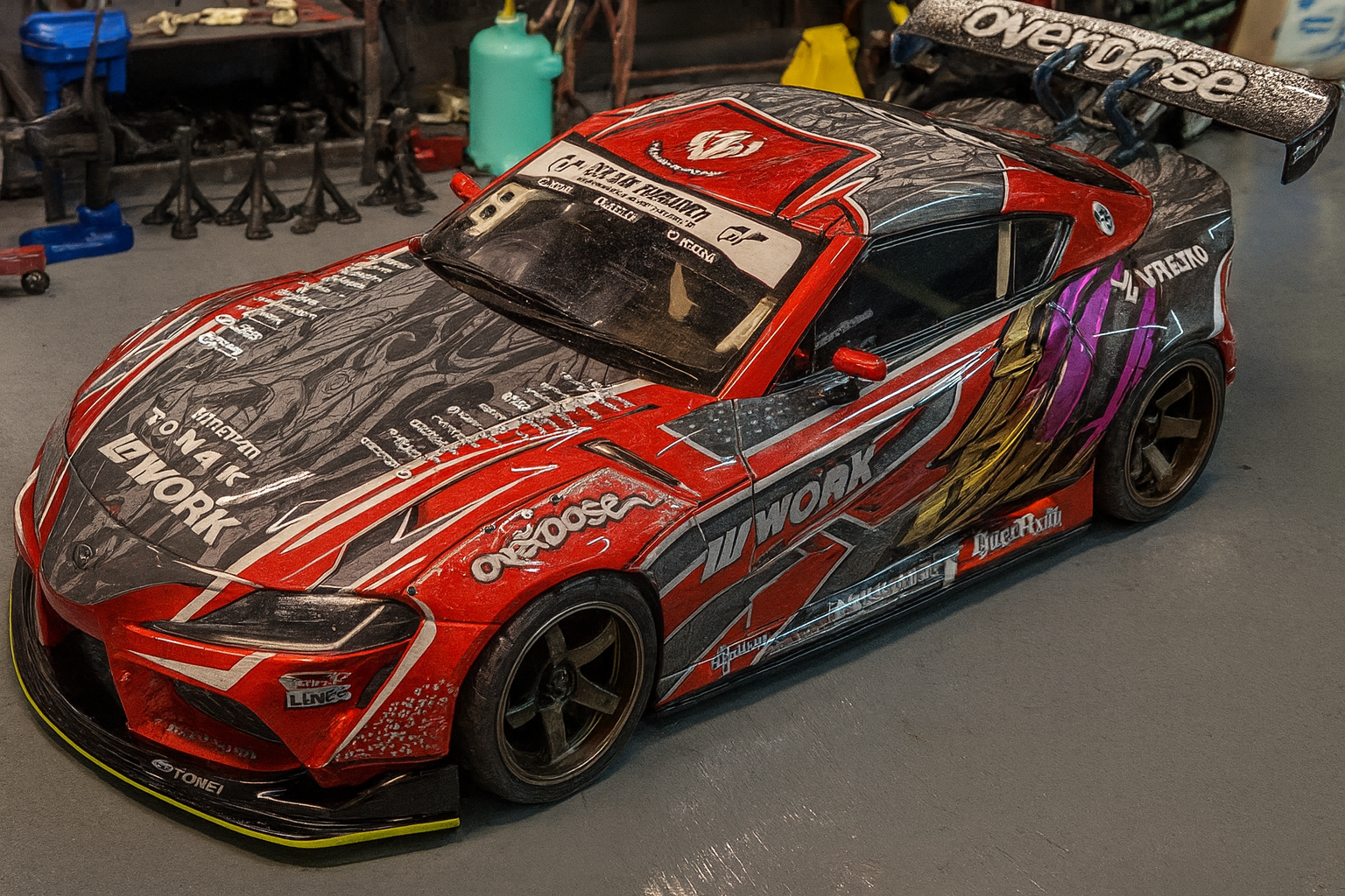 1/10 Toyota GR Supra A90 OD Livery Drift Body Shell – Show Up Paint