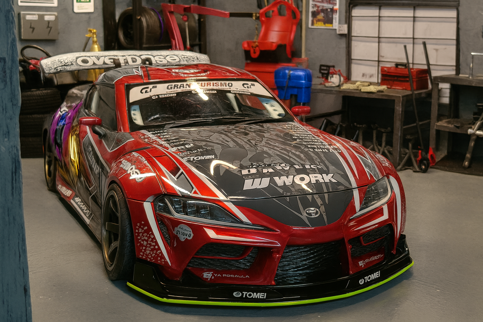 1/10 Toyota GR Supra A90 OD Livery Drift Body Shell – Show Up Paint