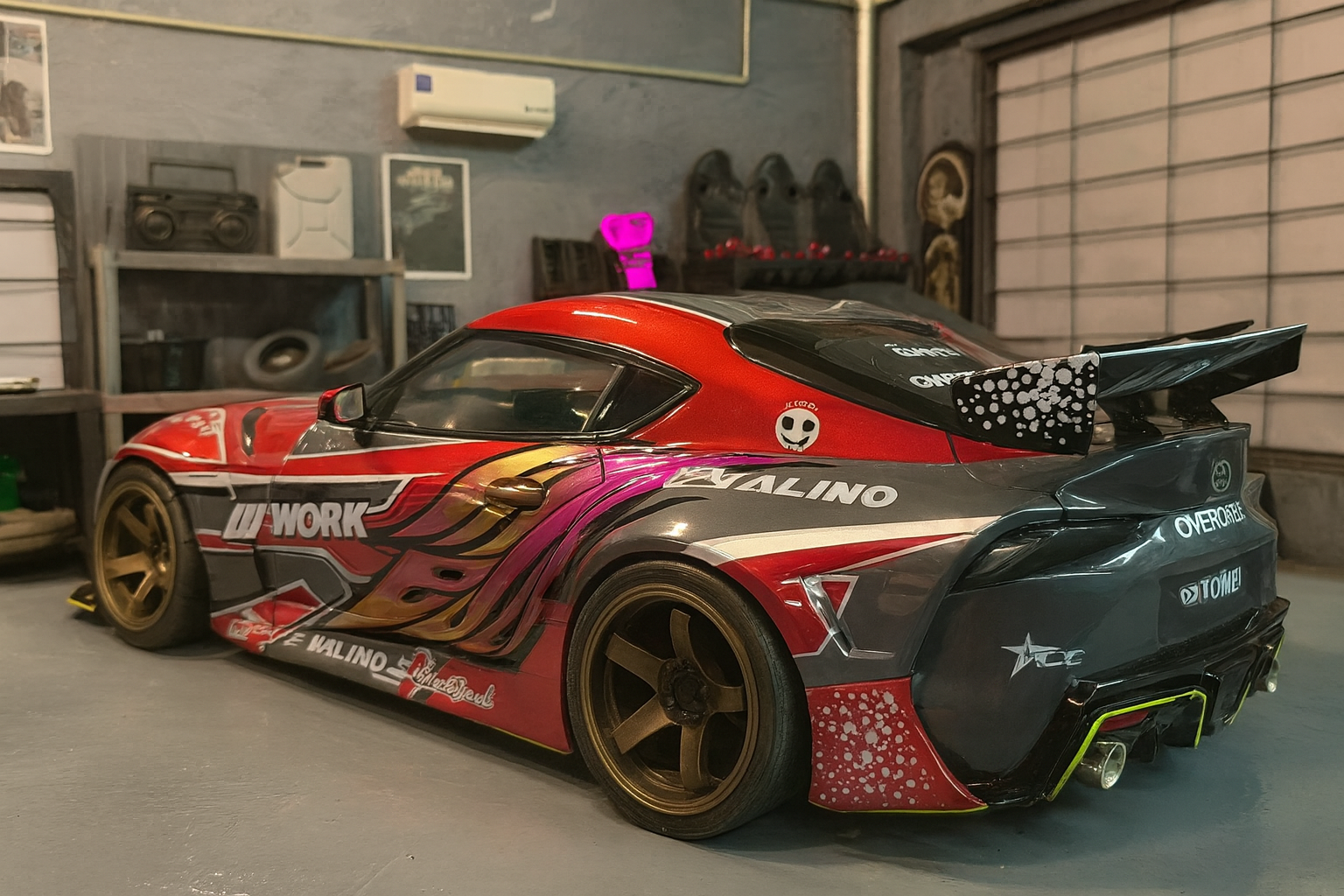 1/10 Toyota GR Supra A90 OD Livery Drift Body Shell – Show Up Paint