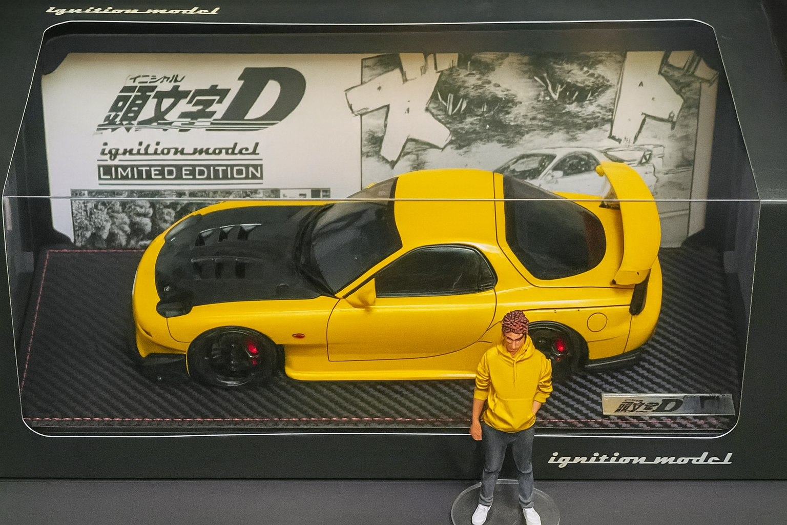 IG 1/18 Initial D Mazda RX-7 FD3S with Takahashi Keisuke Figure – Limited Edition of 180 Worldwide