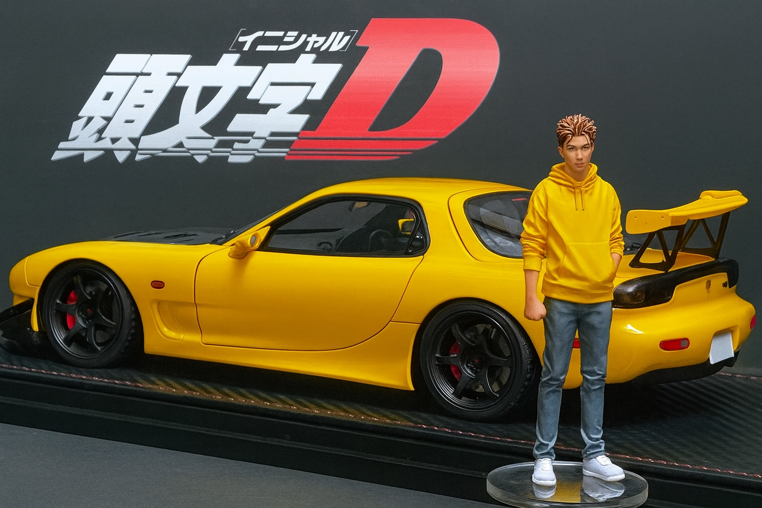 IG 1/18 Initial D Mazda RX-7 FD3S with Takahashi Keisuke Figure – Limited Edition of 180 Worldwide