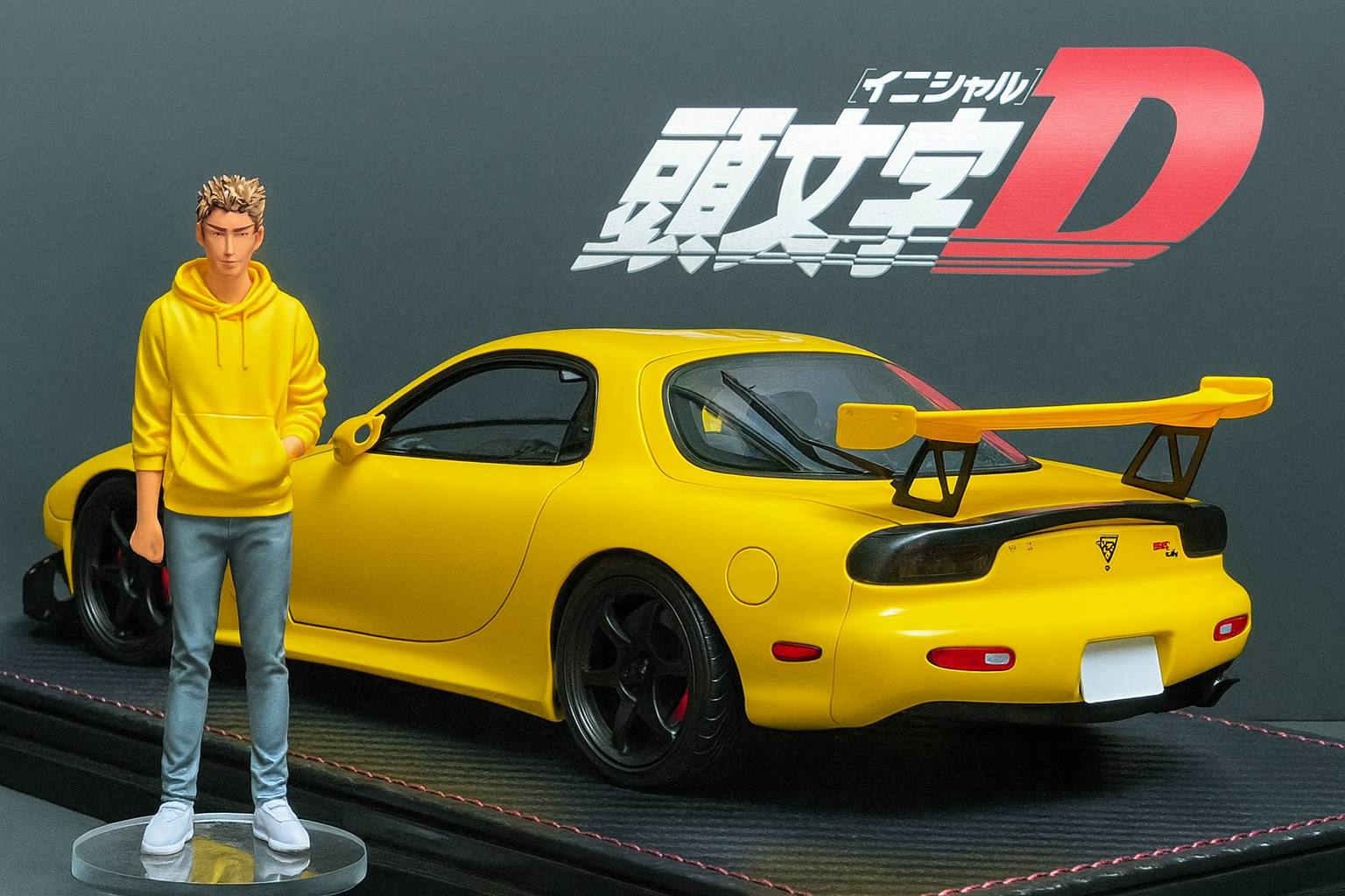 IG 1/18 Initial D Mazda RX-7 FD3S with Takahashi Keisuke Figure – Limited Edition of 180 Worldwide