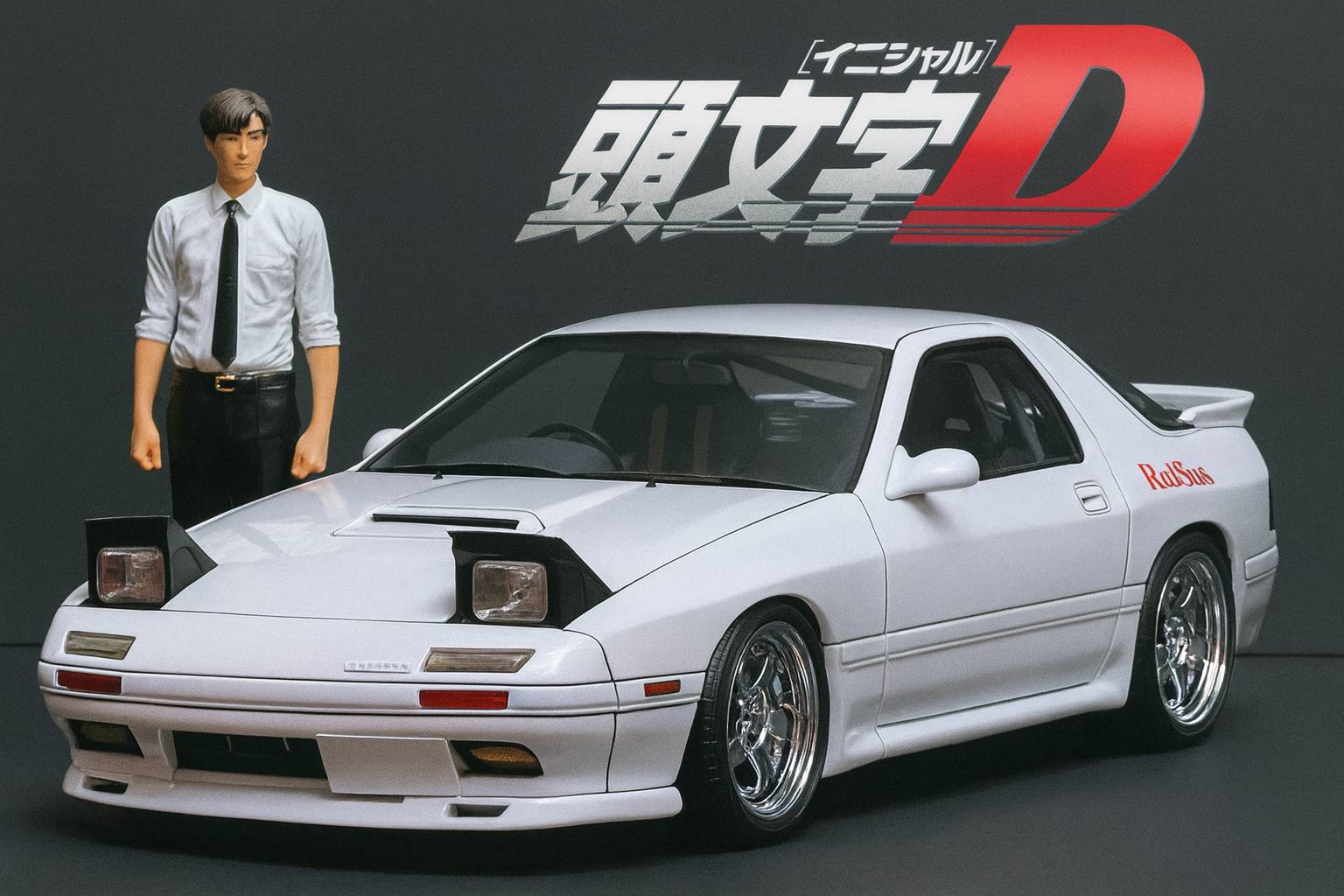 1/18 Initial D IG Mazda RX-7 FC3S – Ryosuke Takahashi Manga First Edition | Rare Collectible Model Car