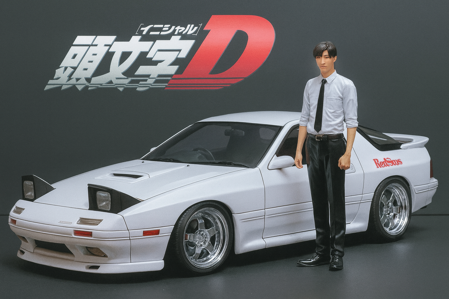 1/18 Initial D IG Mazda RX-7 FC3S – Ryosuke Takahashi Manga First Edition | Rare Collectible Model Car