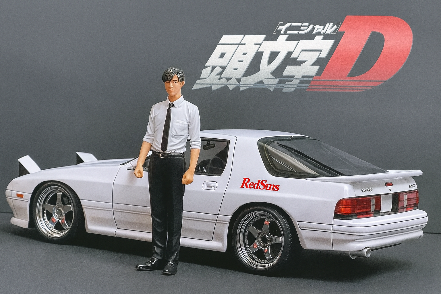 1/18 Initial D IG Mazda RX-7 FC3S – Ryosuke Takahashi Manga First Edition | Rare Collectible Model Car