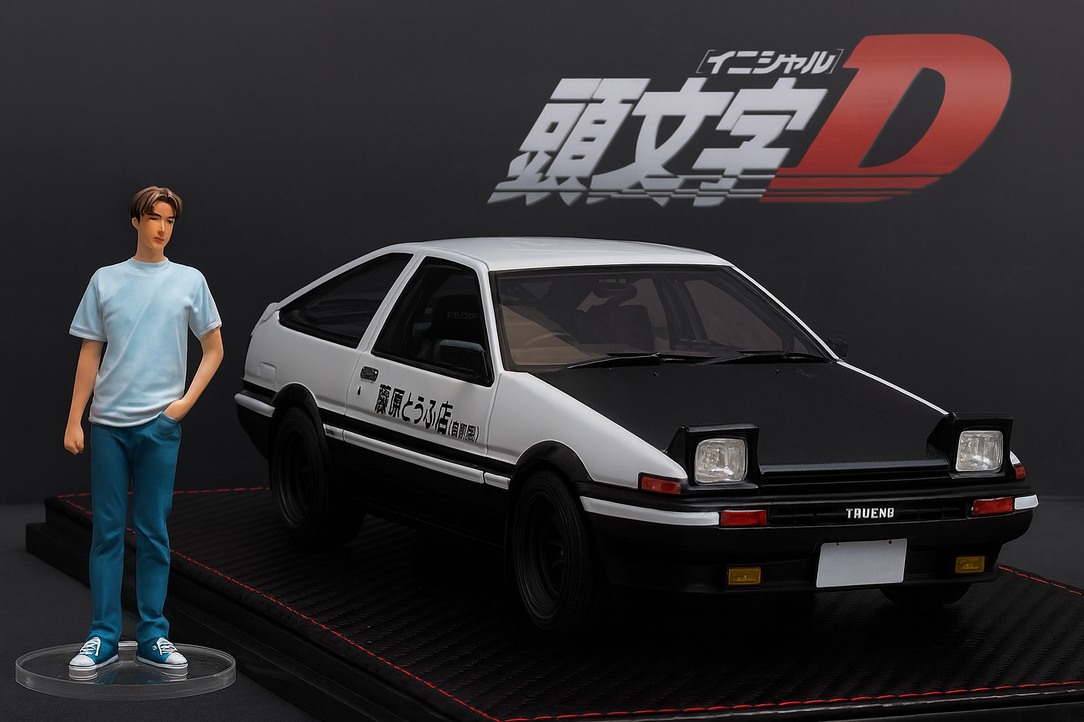 1/18 IG Initial D Toyota AE86 Trueno Project D Version – Light-Up Limited Collector’s Model
