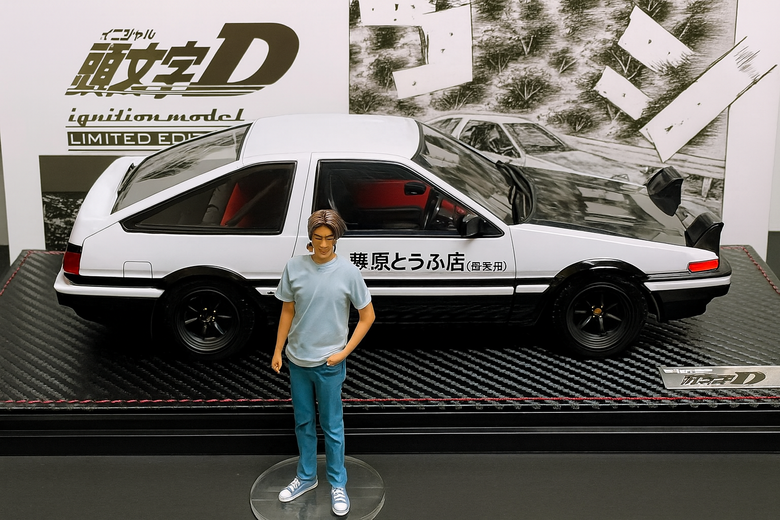 1/18 IG Initial D Toyota AE86 Trueno Project D Version – Light-Up Limited Collector’s Model
