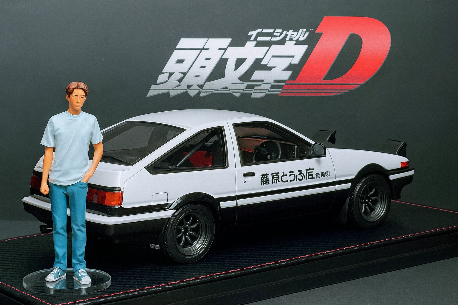 1/18 IG Initial D Toyota AE86 Trueno Project D Version – Light-Up Limited Collector’s Model