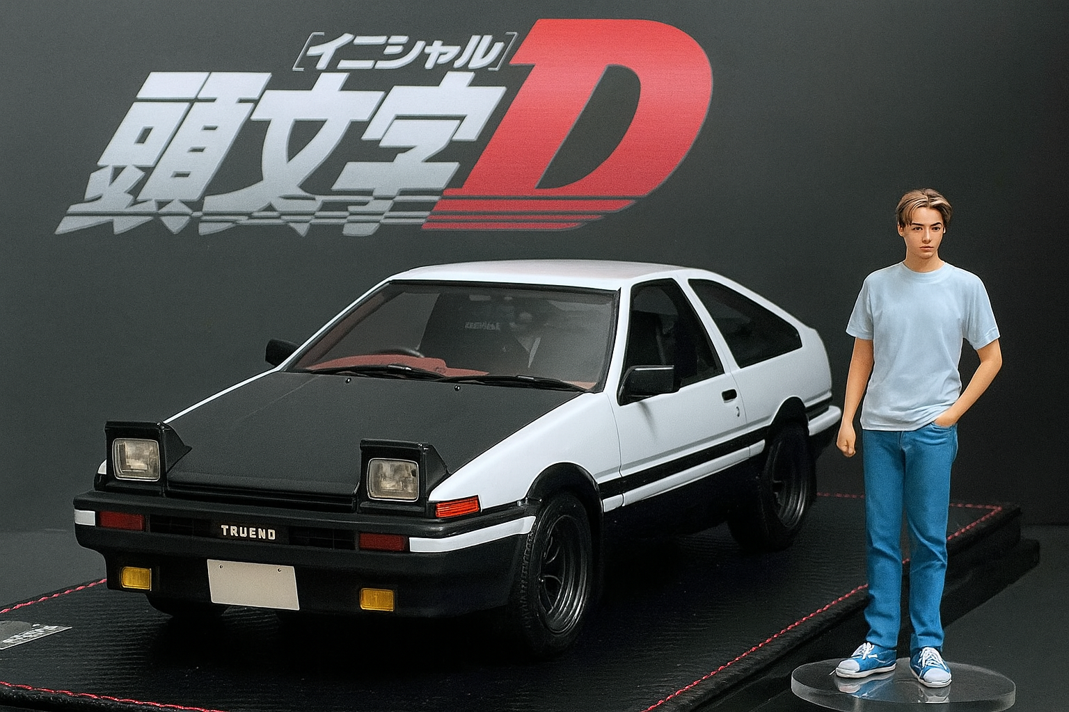 1/18 IG Initial D Toyota AE86 Trueno Project D Version – Light-Up Limited Collector’s Model