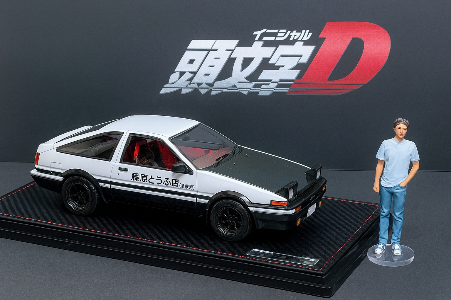 1/18 IG Initial D Toyota AE86 Trueno Project D Version – Light-Up Limited Collector’s Model