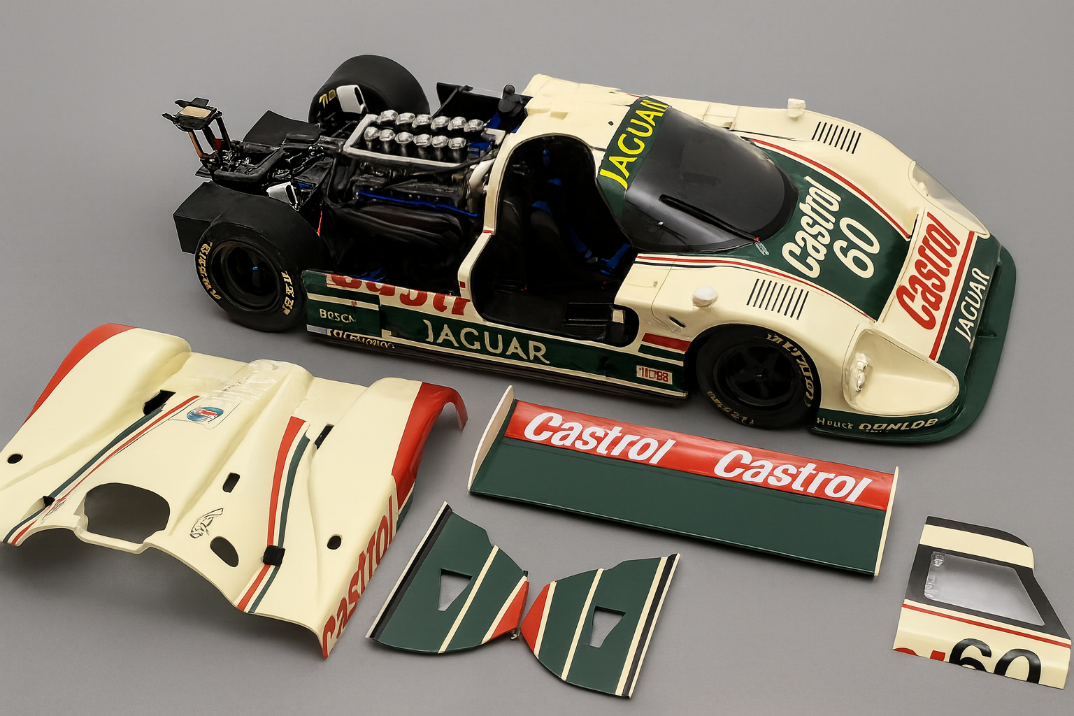 RAR 1/8 Jaguar XJR-9 Castrol Le Mans 1988 Champion V12 – Real Art Replicas Resin Model | Ultra Rare Collector’s Edition