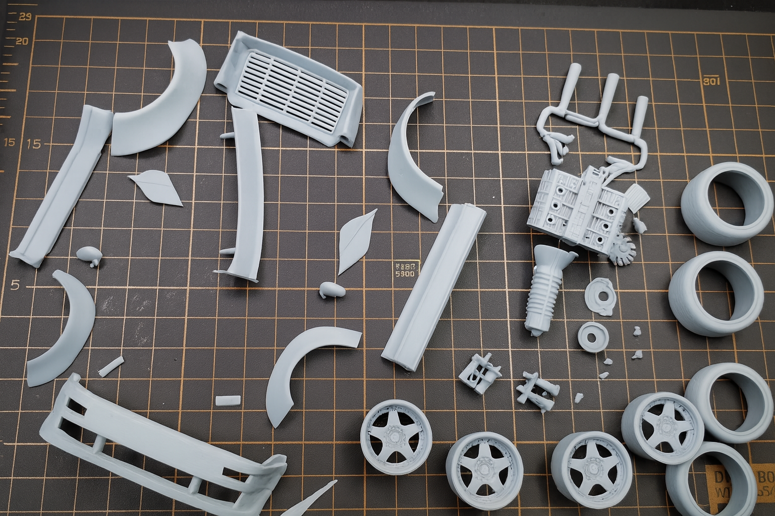 1/24 RWB Porsche 911 (930) Resin Widebody Kit with Exhaust – Fits Tamiya | 3D-Printed Resin Upgrade
