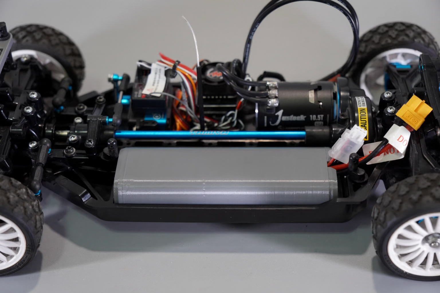 TAMIYA TT-02 Battery Case – 3D Printed Holder for 2200mAh Round Pack | 120×33×17.8mm