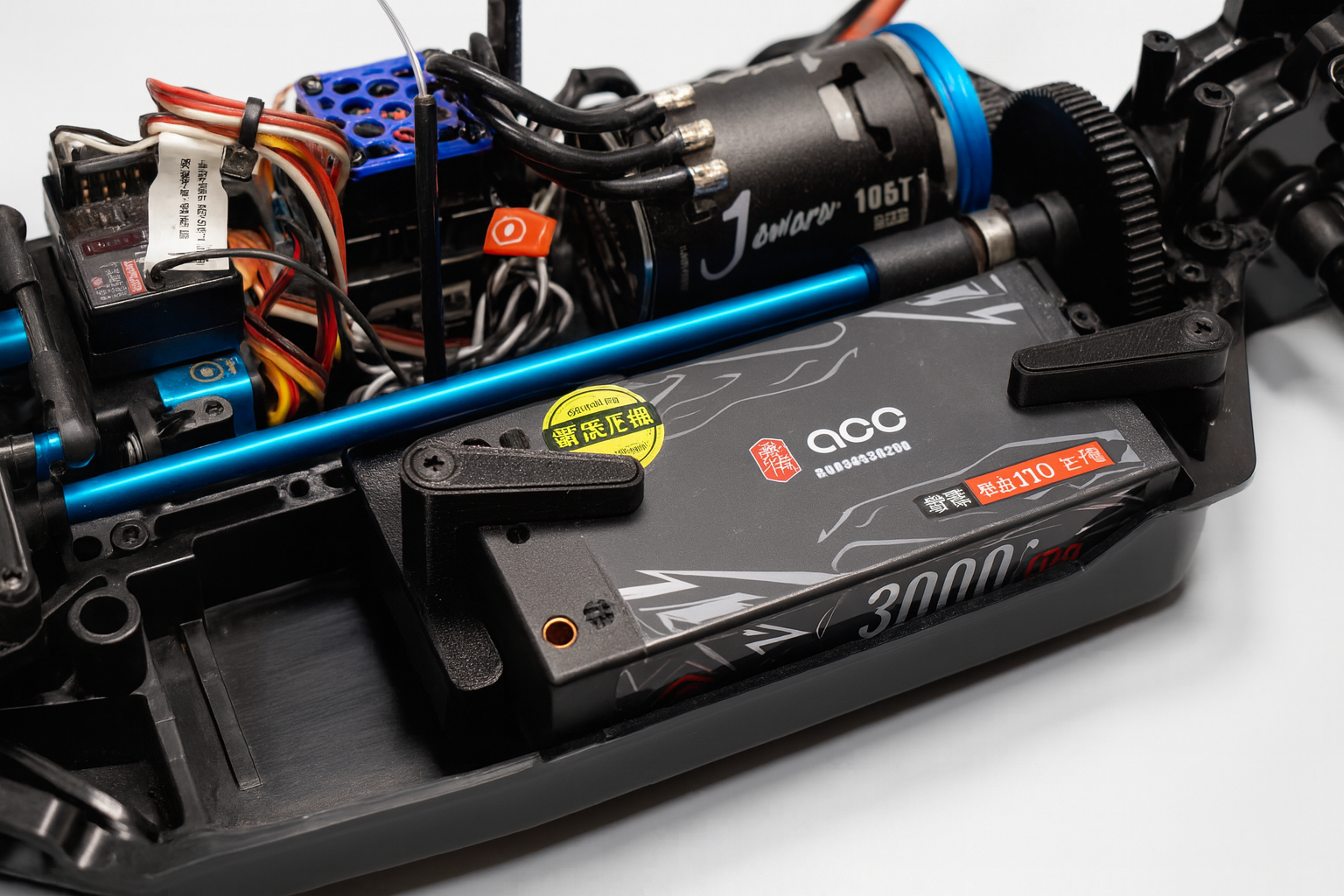 TAMIYA TT-02 Short Battery Mount – PETG Bracket for 96×47×26mm Packs | Front / Mid / Rear Options