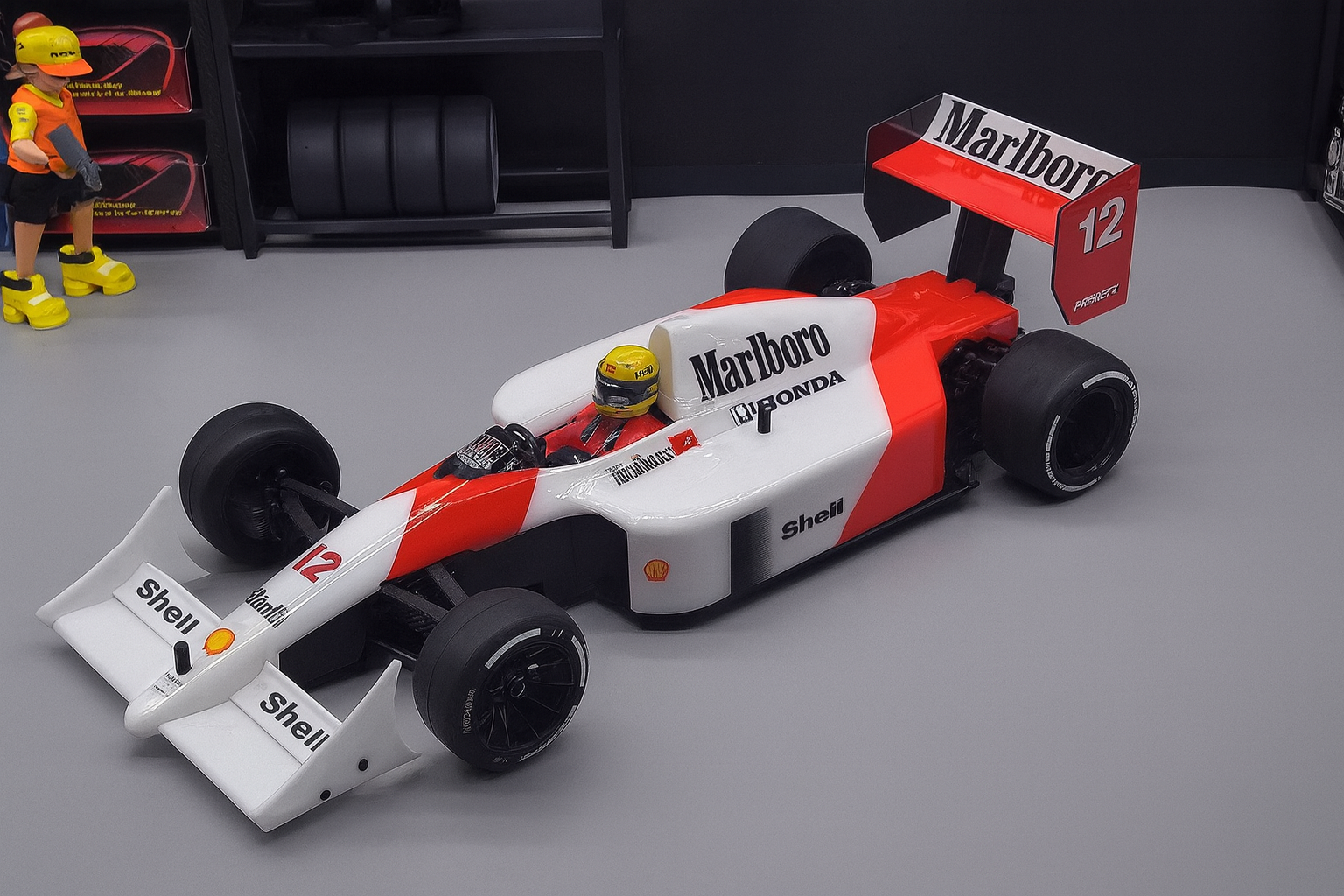 1/10 F1 RC Body Shell – McLaren MP4/4 Senna Tribute | Fits XRAY X1, TAMIYA F104, TRF104, Roche F1