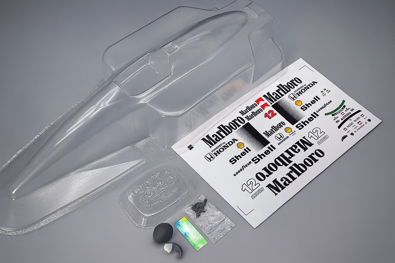 1/10 F1 RC Body Shell – McLaren MP4/4 Senna Tribute | Fits XRAY X1, TAMIYA F104, TRF104, Roche F1