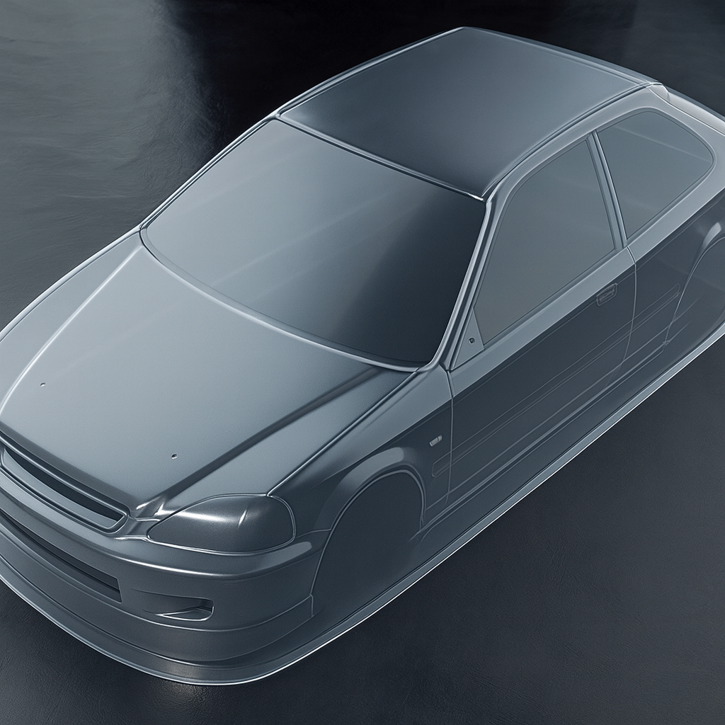 MST Honda Civic EK9 Widebody Clear Body Shell – 1/10 Drift & Touring | 257mm Wheelbase, 198mm Width