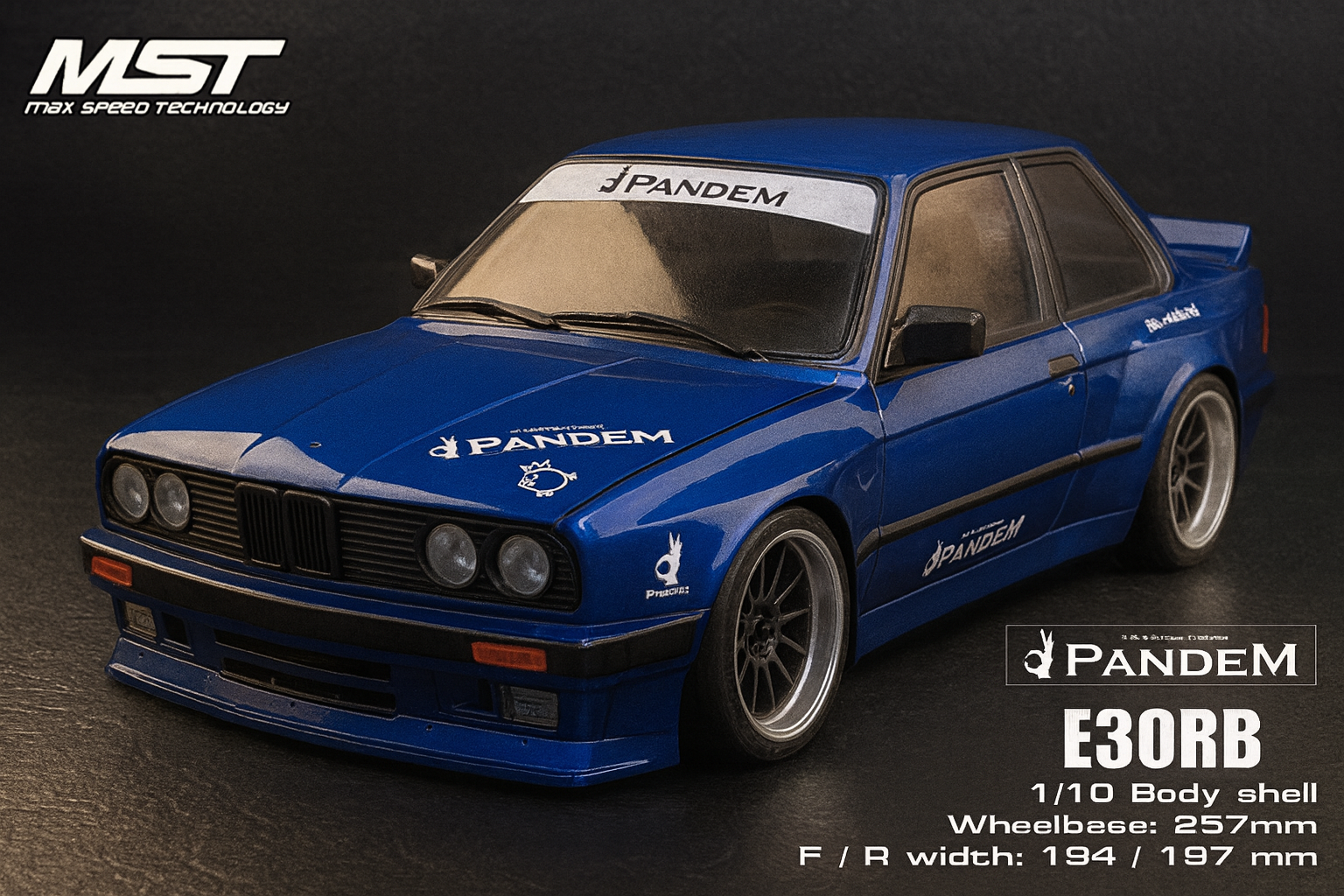 MST RMX 2.0 RTR E30RB — 1/10 Brushless RC Drift Car with Tunable RWD Chassis (Deep Blue / Gray)