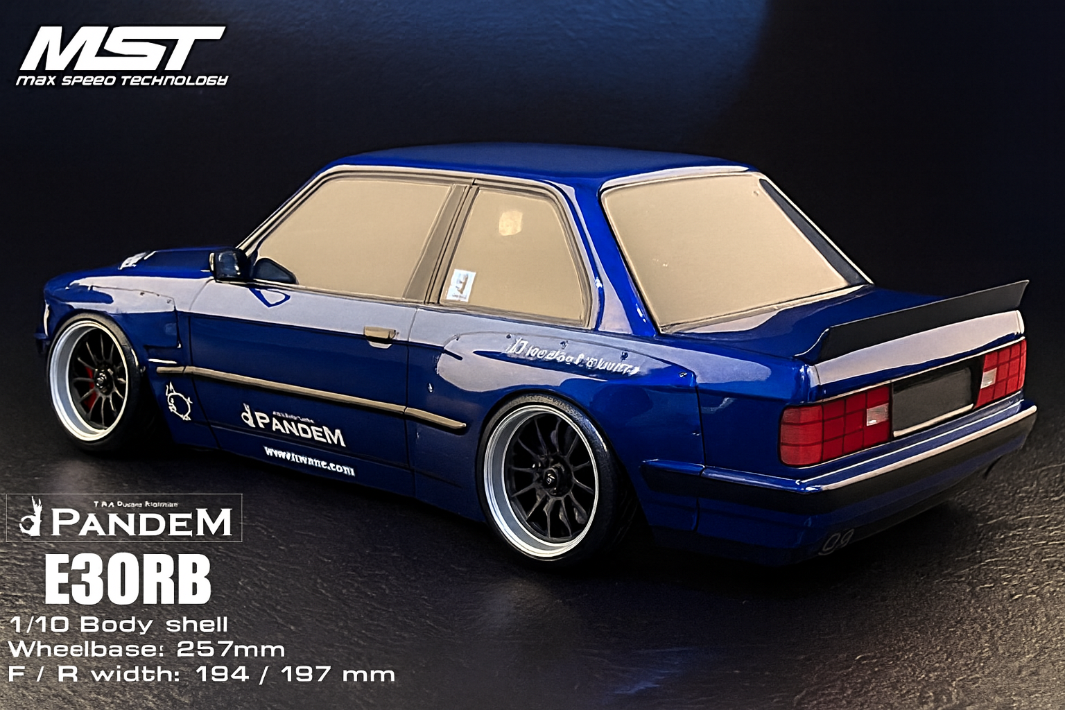 MST RMX 2.0 RTR E30RB — 1/10 Brushless RC Drift Car with Tunable RWD Chassis (Deep Blue / Gray)