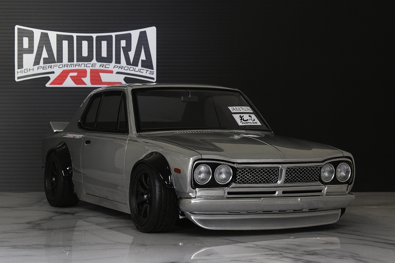 Pandora Nissan Skyline HT 2000GT-R (KPGC10) Custom Body Shell (Unpainted) – 1/10 RC Drift & Touring | PAB-3203