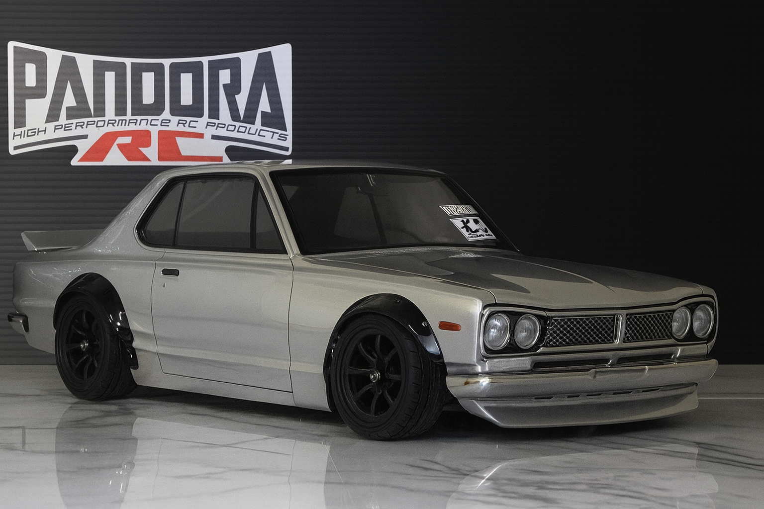 Pandora Nissan Skyline HT 2000GT-R (KPGC10) Custom Body Shell (Unpainted) – 1/10 RC Drift & Touring | PAB-3203