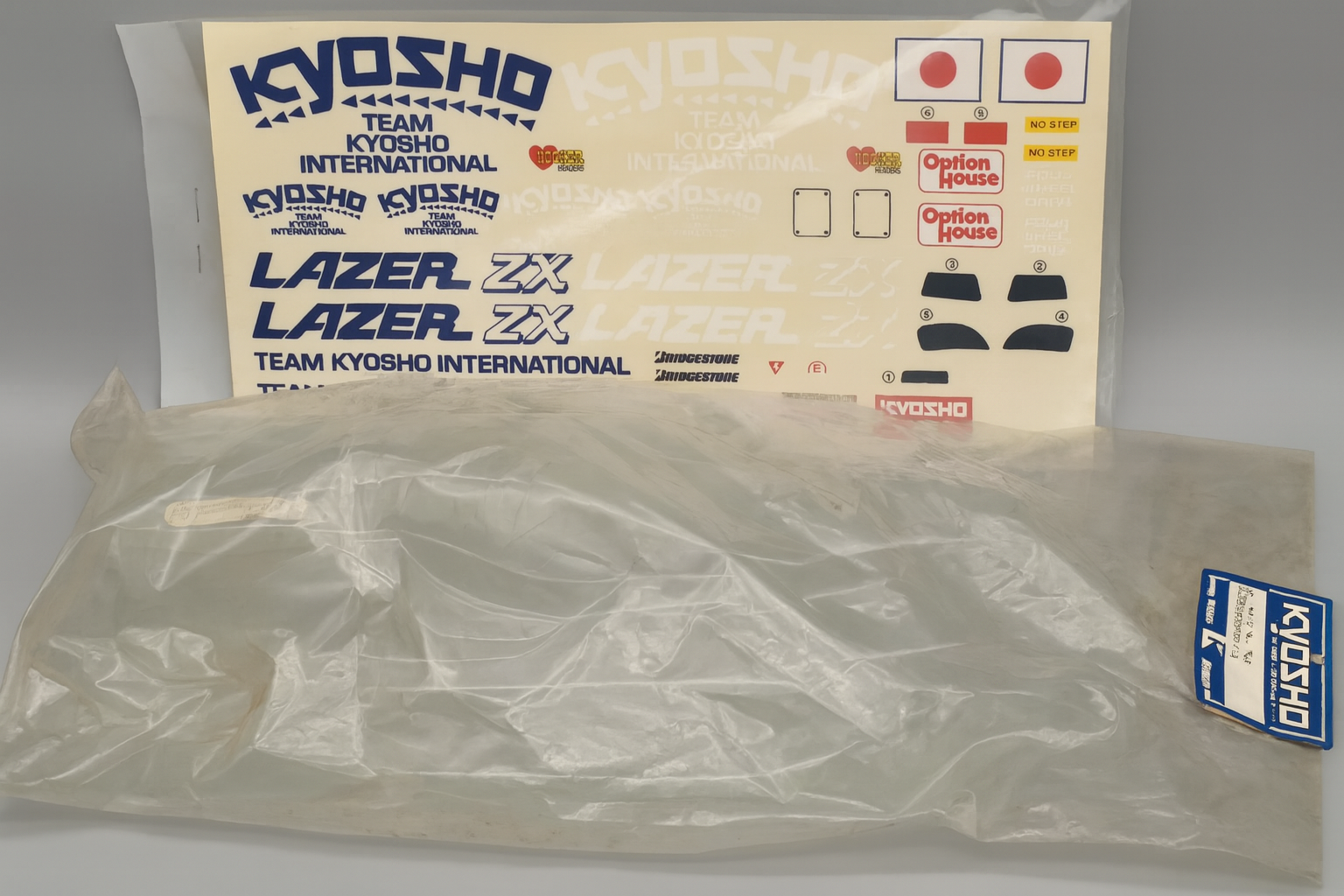 Kyosho Lazer ZX – First Generation Vintage 4WD Buggy | New Body & Undertray, Repro Decals, Never Run