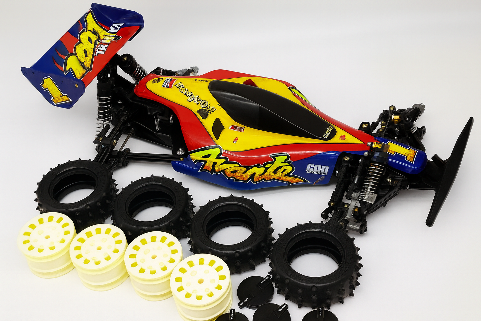 Tamiya Avante 2001 Vintage 4WD Buggy – Rare Non-Reissue | Long Wheelbase, White Wheels, Collector’s Edition