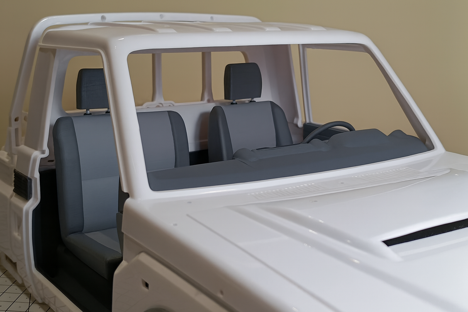 Killerbody LC70 Interior Kit – Scale RC Interior for KB LC70 Body | Dashboard, Seats, Door Panels, Console