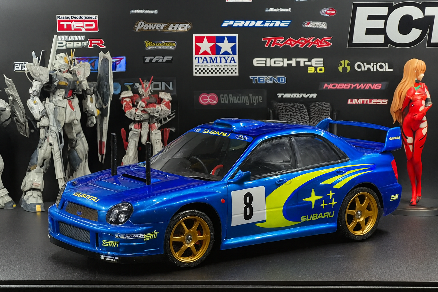 Tamiya Subaru Impreza WRC “Bug Eye” RTR — 1/10 RC Rally Car with LED Headlights & Taillights (Rare Collectible)