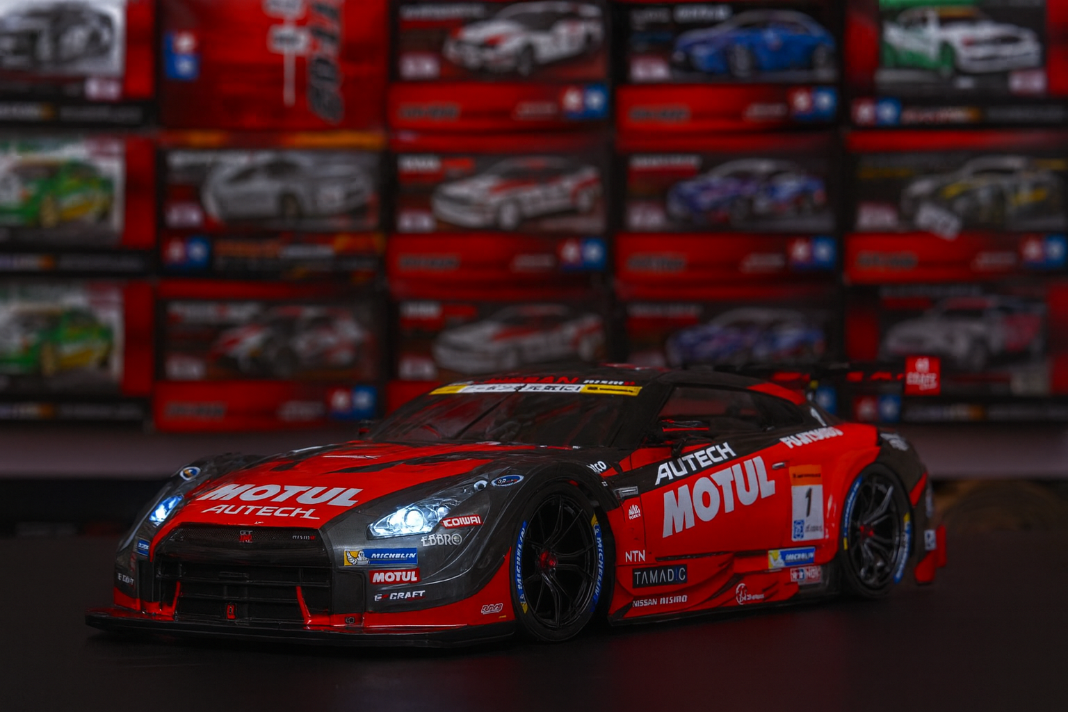 Tamiya Motul Autech Nissan GT-R R35 RTR (58625) — 1/10 RC Touring Car TT-02 Chassis with Licensed Super GT Body