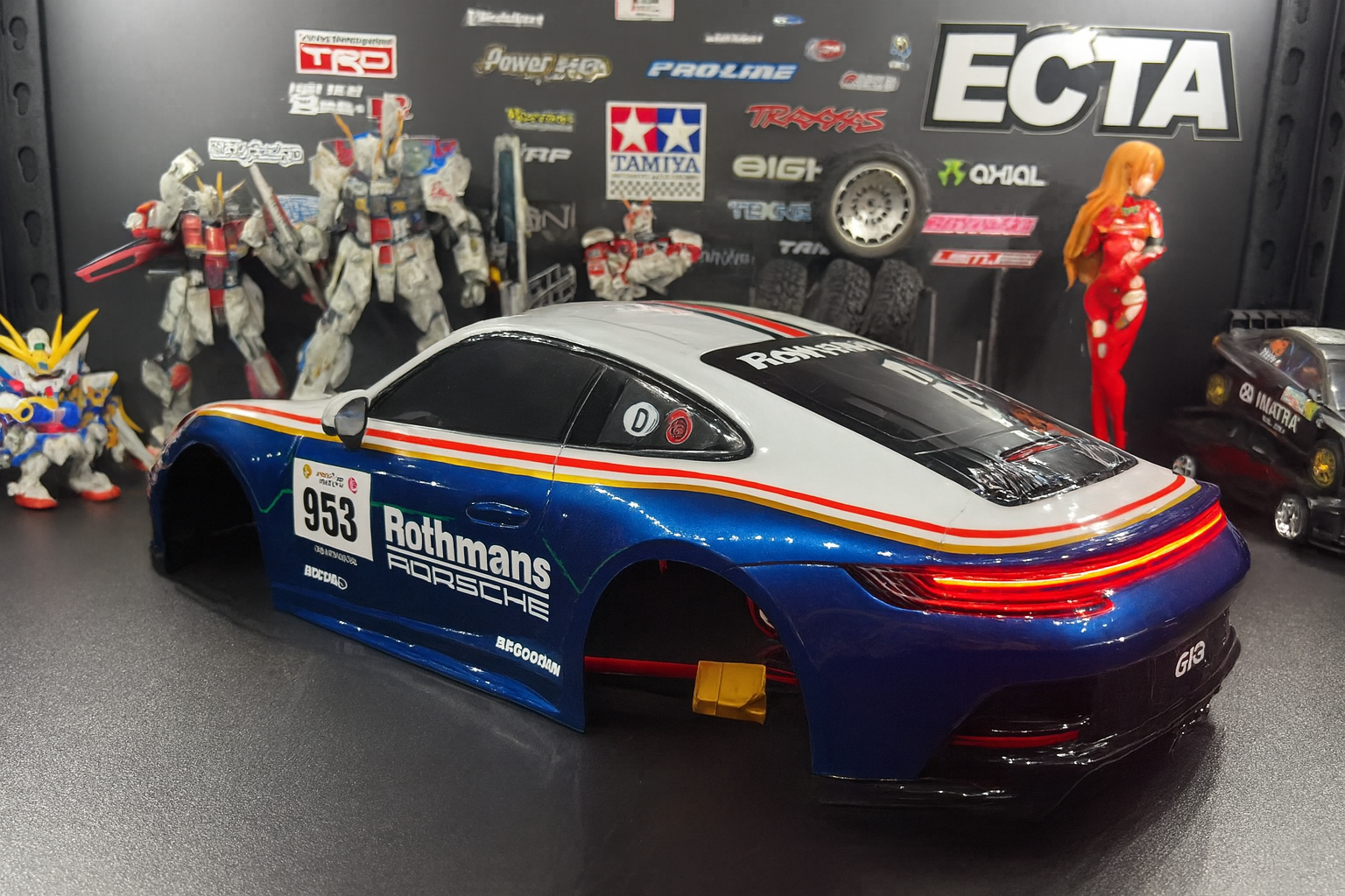 Tamiya Porsche 911 GT3 (992) – 1/10 RC Body Shell Only | 251mm (#51705) with LED Lights