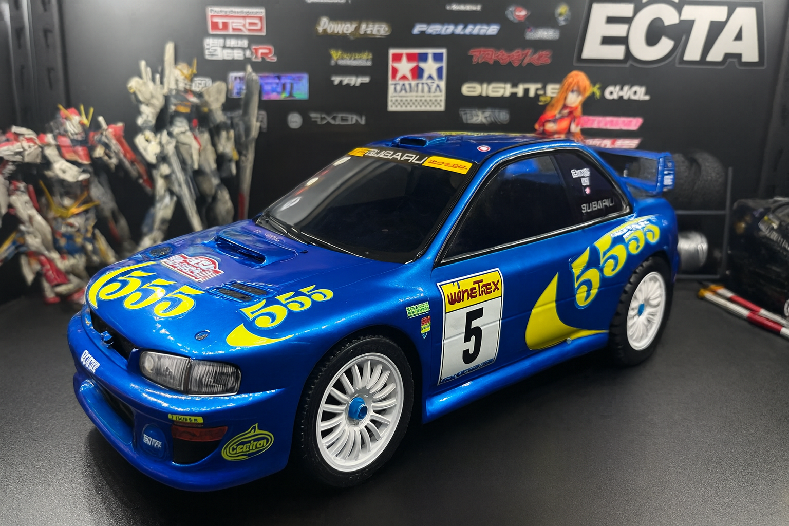 Tamiya Subaru Impreza WRC 555 RTR — 1/10 RC Rally Car with LED Headlights & Taillights
