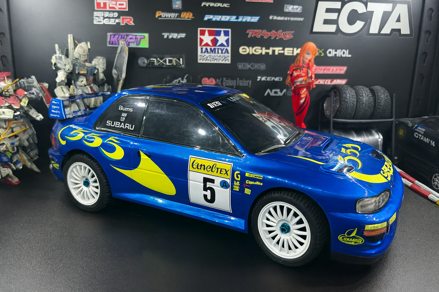 Tamiya Subaru Impreza WRC 555 RTR — 1/10 RC Rally Car with LED Headlights & Taillights