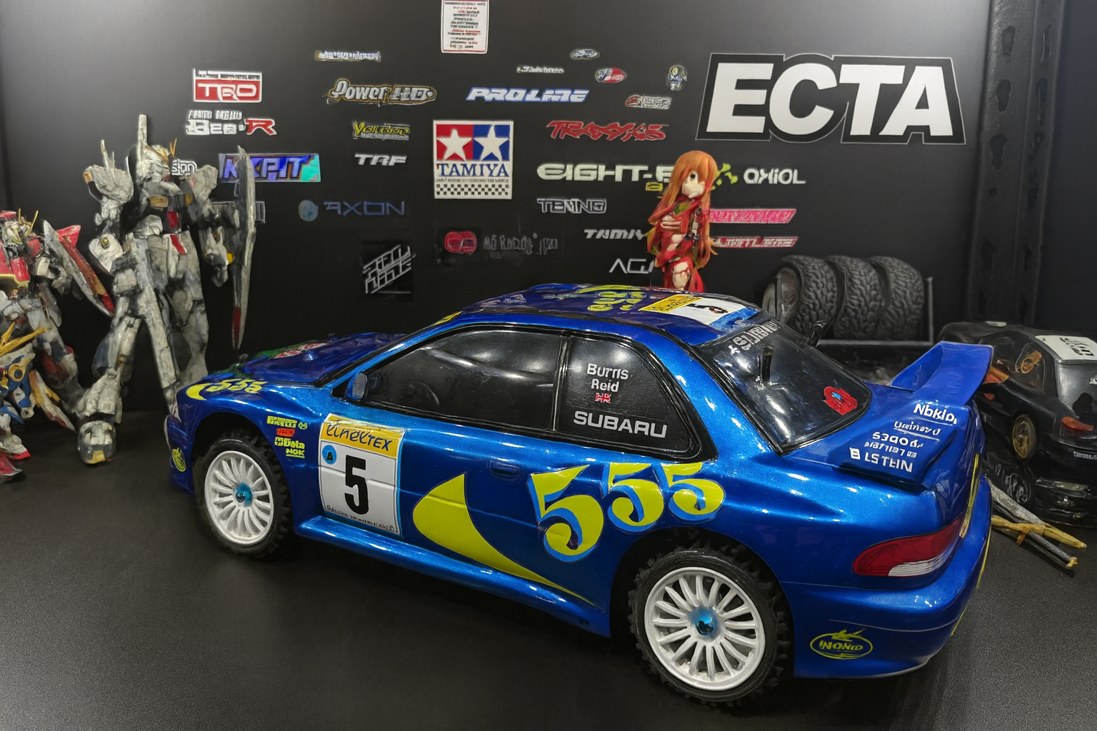Tamiya Subaru Impreza WRC 555 RTR — 1/10 RC Rally Car with LED Headlights & Taillights