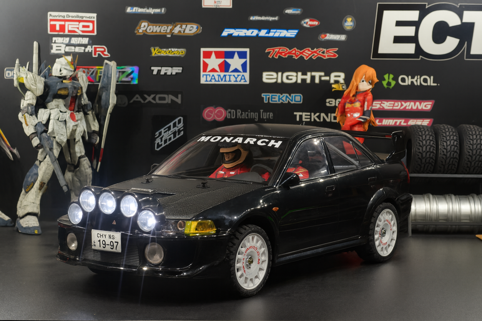 Tamiya Mitsubishi Lancer Evolution V Evo 5 RTR (587XX) — 1/10 RC Rally Car XV-01 Chassis with LED Headlights & Taillights