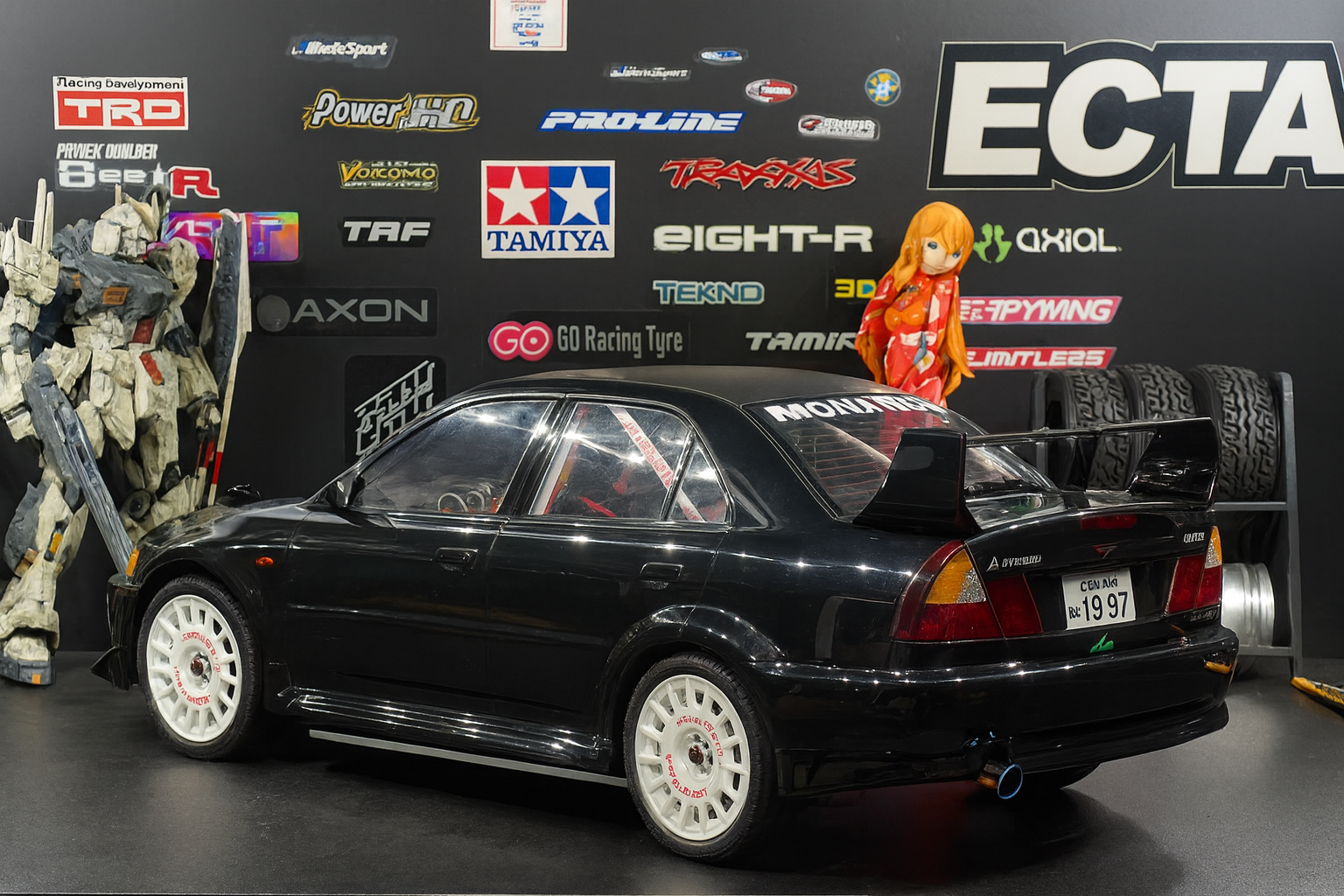 Tamiya Mitsubishi Lancer Evolution V Evo 5 RTR (587XX) — 1/10 RC Rally Car XV-01 Chassis with LED Headlights & Taillights