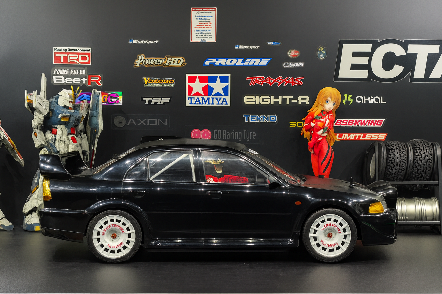 Tamiya Mitsubishi Lancer Evolution V Evo 5 RTR (587XX) — 1/10 RC Rally Car XV-01 Chassis with LED Headlights & Taillights