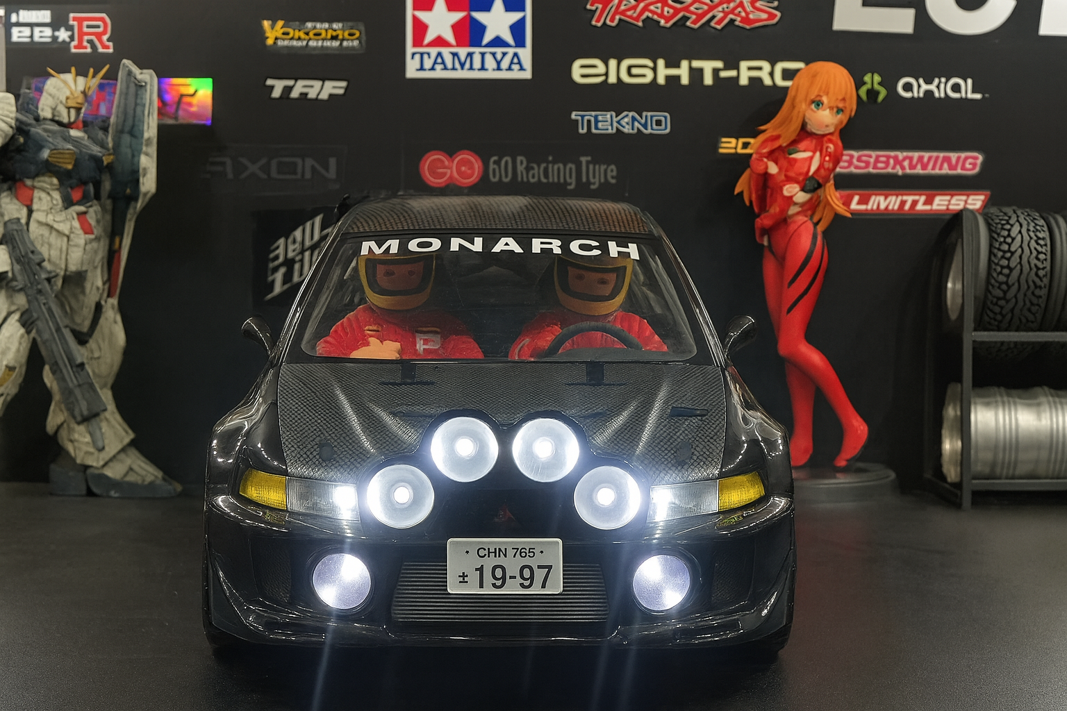 Tamiya Mitsubishi Lancer Evolution V Evo 5 RTR (587XX) — 1/10 RC Rally Car XV-01 Chassis with LED Headlights & Taillights