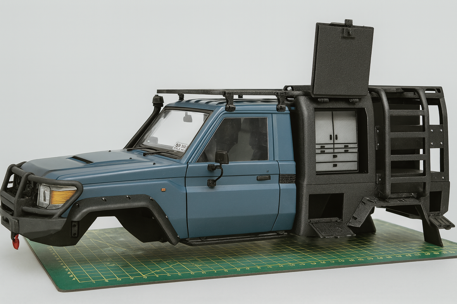 Toyota LC70 Overland Rear Bed Rig — 1/10 RC Crawler Accessory for 313mm Chassis