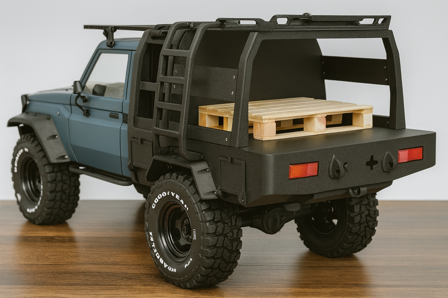 Toyota LC70 Overland Rear Bed Rig — 1/10 RC Crawler Accessory for 313mm Chassis
