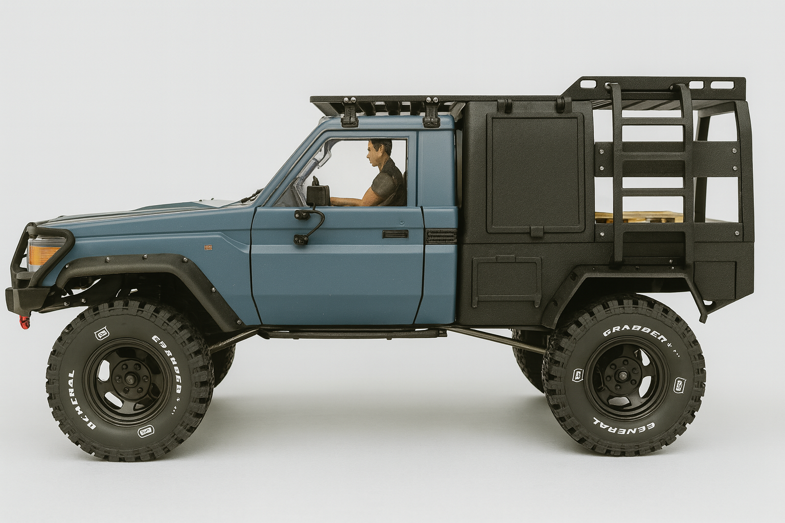 Toyota LC70 Overland Rear Bed Rig — 1/10 RC Crawler Accessory for 313mm Chassis