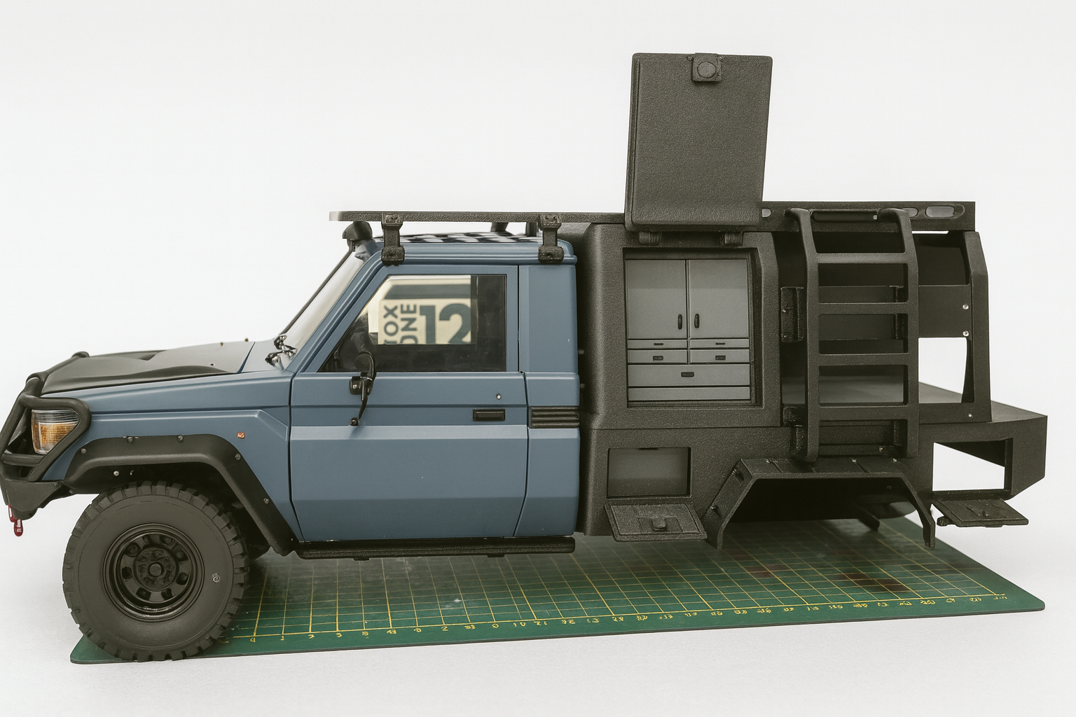 Toyota LC70 Overland Rear Bed Rig — 1/10 RC Crawler Accessory for 313mm Chassis